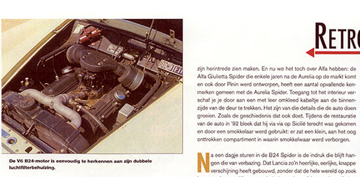 De V6 B24-motor is eenvoudig te herkenen aan zijn dubbele luchtfilterbehuizing