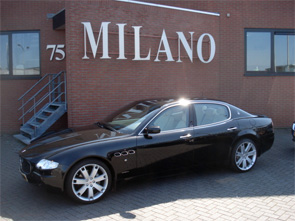 Een prachtige Maserati Quattroporte Sport GT automaat met beige lederen interieur.
